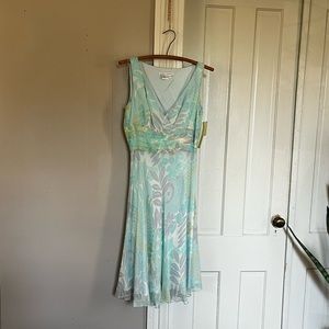 NWT Silk Maggie London Sleeveless Botanical Dress